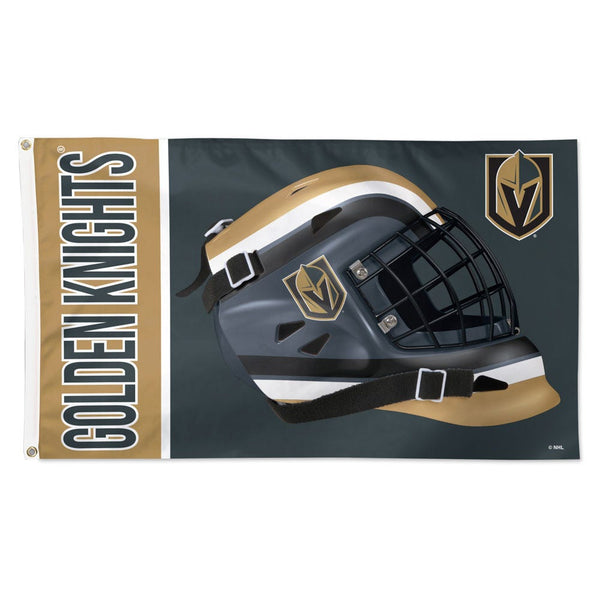Vegas Golden Knights Goalie mask Flag - Deluxe 3' X 5'