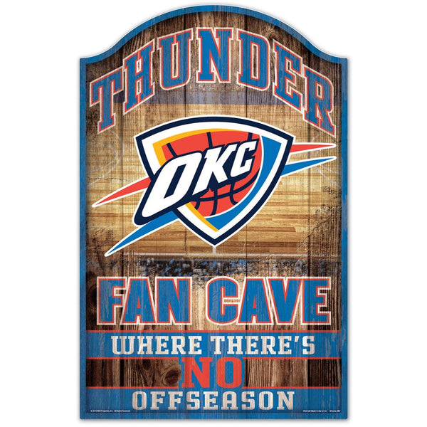 Oklahoma City Thunder Wood Sign 11" x 17" 1/4" thick