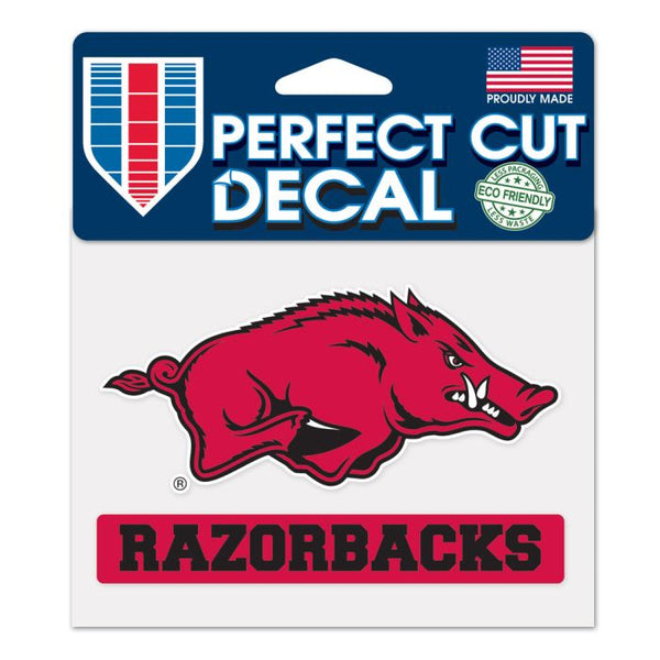 Wholesale-Arkansas Razorbacks Razorbacks Perfect Cut Color Decal 4.5" x 5.75"