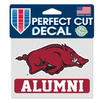 Wholesale-Arkansas Razorbacks ALUMNI Perfect Cut Color Decal 4.5" x 5.75"