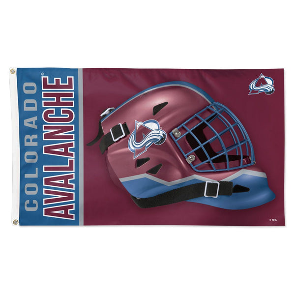Colorado Avalanche Mask Flag - Deluxe 3' X 5'