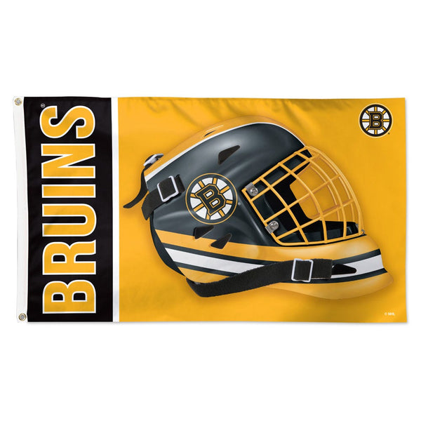 Boston Bruins mask Flag - Deluxe 3' X 5'