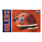 Edmonton Oilers GOALIE MASK Flag - Deluxe 3' X 5'