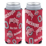 Wholesale-Ohio State Buckeyes SCATTERPRINT 12 oz Slim Can Cooler