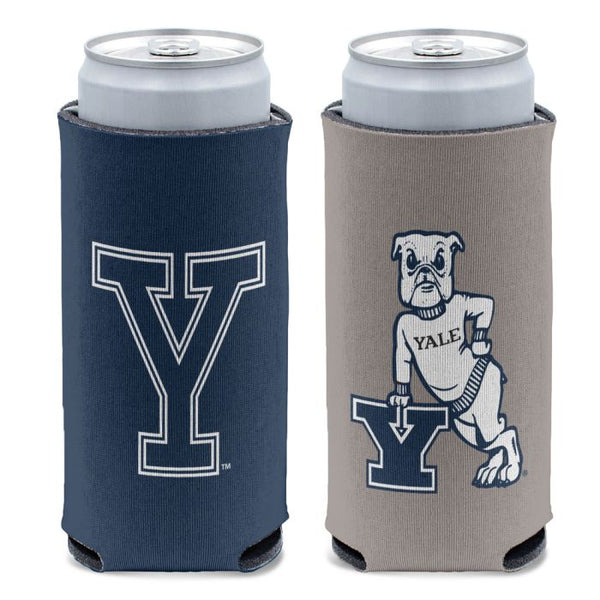 Wholesale-Yale Bulldogs 2 COLOR 12 oz Slim Can Cooler