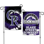 Colorado Rockies Tie Dye Garden Flags 2 sided 12.5" x 18"
