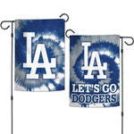 Los Angeles Dodgers Tie Dye Garden Flags 2 sided 12.5" x 18"