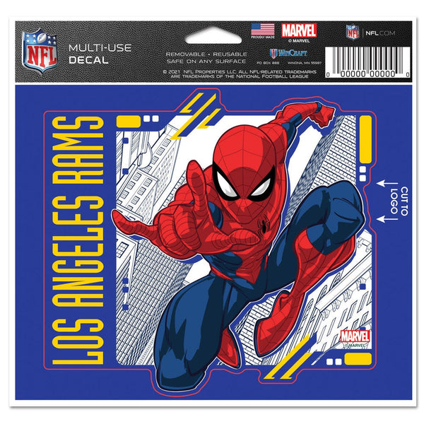 Los Angeles Rams / Marvel (C) 2021 Marvel Multi-Use Decal - cut to logo 5" x 6"
