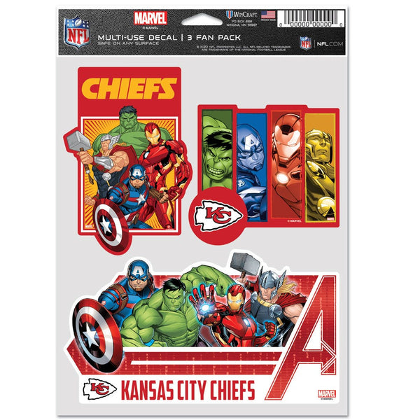 Kansas City Chiefs / Marvel (C) 2021 Marvel Multi Use 3 Fan Pack