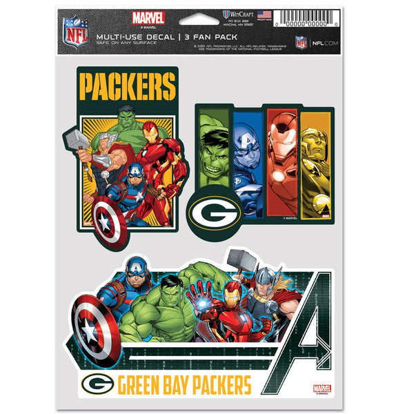 Green Bay Packers / Marvel (C) 2021 Marvel Multi Use 3 Fan Pack