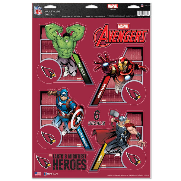 Arizona Cardinals / Marvel (C) 2021 Marvel Multi-Use Decal 11" x 17"