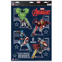 Dallas Cowboys / Marvel (C) 2021 Marvel Multi-Use Decal 11" x 17"
