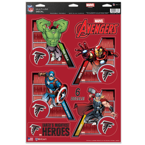Atlanta Falcons / Marvel (C) 2021 Marvel Multi-Use Decal 11" x 17"