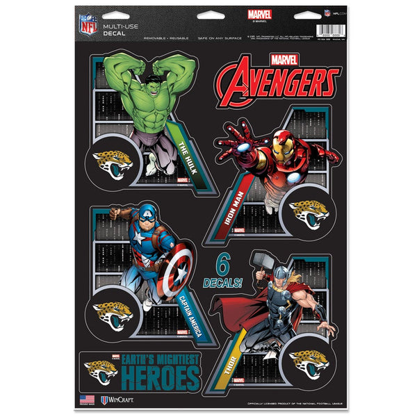 Jacksonville Jaguars / Marvel (C) 2021 Marvel Multi-Use Decal 11" x 17"