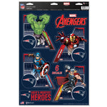 New England Patriots / Marvel (C) 2021 Marvel Multi-Use Decal 11" x 17"