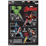 Las Vegas Raiders / Marvel (C) 2021 Marvel Multi-Use Decal 11" x 17"