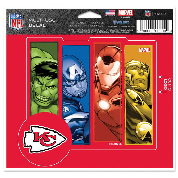 Kansas City Chiefs / Marvel (C) 2021 Marvel Multi-Use Decal - cut to logo 5" x 6"