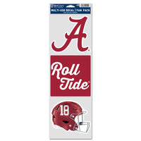 Alabama Crimson Tide Fan Decals 3.75" x 12"