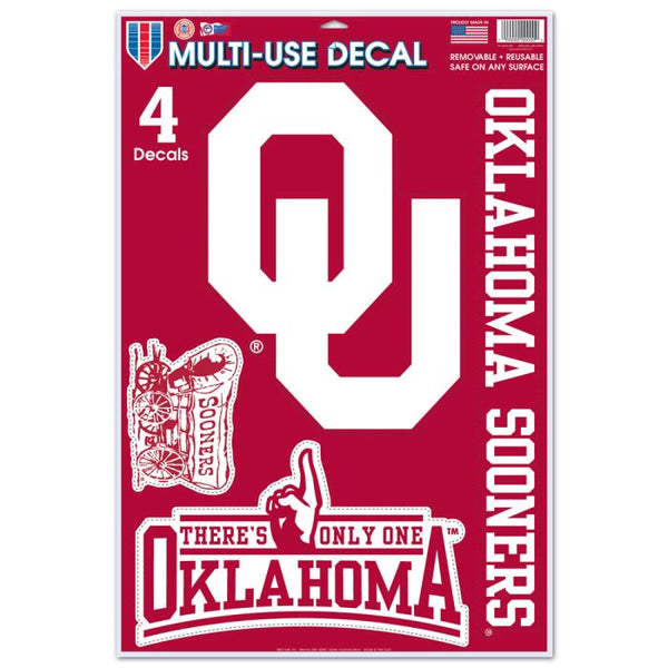 Wholesale-Oklahoma Sooners Multi-Use Decal 11" x 17"