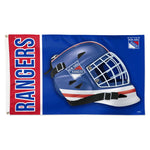New York Rangers mask Flag - Deluxe 3' X 5'