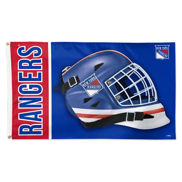 New York Rangers mask Flag - Deluxe 3' X 5'