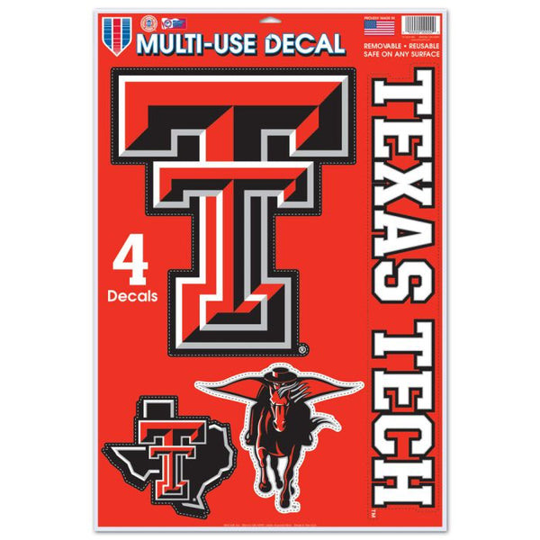 Wholesale-Texas Tech Red Raiders Multi-Use Decal 11" x 17"