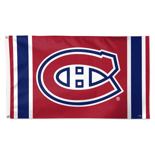 Montreal Canadiens V STRIPE Flag - Deluxe 3' X 5'