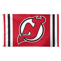 New Jersey Devils V STRIPE Flag - Deluxe 3' X 5'