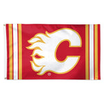 Calgary Flames V STRIPE Flag - Deluxe 3' X 5'