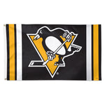 Pittsburgh Penguins V STRIPE Flag - Deluxe 3' X 5'