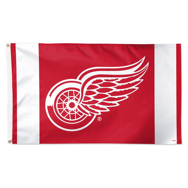 Detroit Red Wings V STRIPE Flag - Deluxe 3' X 5'