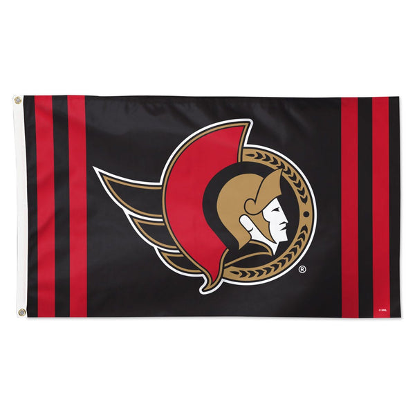 Ottawa Senators V STRIPE Flag - Deluxe 3' X 5'