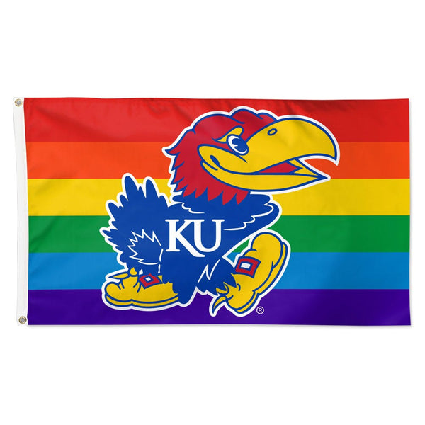 Kansas Jayhawks Pride Flag - Deluxe 3' X 5'