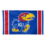 Kansas Jayhawks Vertical Stripe Flag - Deluxe 3' X 5'