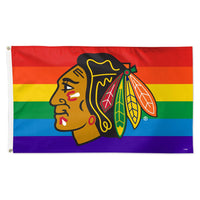 Chicago Blackhawks pride Flag - Deluxe 3' X 5'