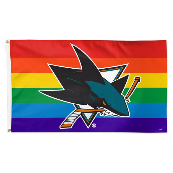 San Jose Sharks PRIDE Flag - Deluxe 3' X 5'