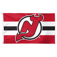 New Jersey Devils H STRIPE Flag - Deluxe 3' X 5'