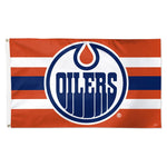 Edmonton Oilers HORIZONTAL STRIPES Flag - Deluxe 3' X 5'