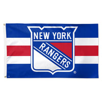 New York Rangers H STRIPE Flag - Deluxe 3' X 5'