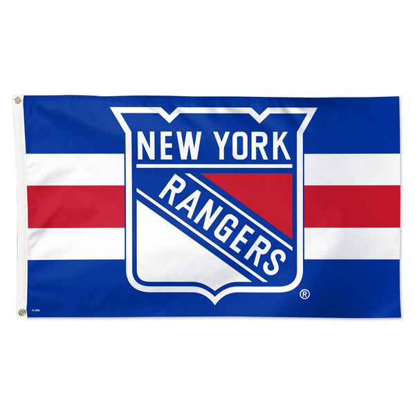 New York Rangers H STRIPE Flag - Deluxe 3' X 5'