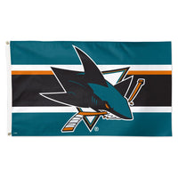 San Jose Sharks H STRIPE Flag - Deluxe 3' X 5'