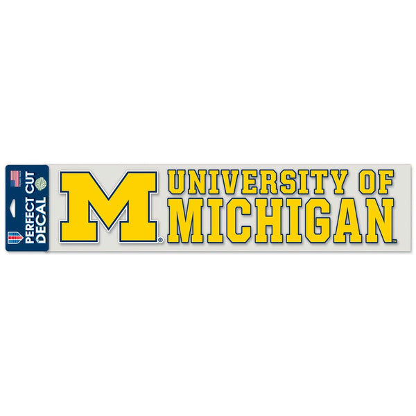 Michigan Wolverines Perfect Cut Decals 4" x 17"