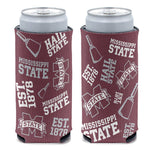 Mississippi State Bulldogs SCATTERPRINT 12 oz Slim Can Cooler