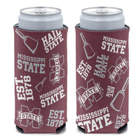 Mississippi State Bulldogs SCATTERPRINT 12 oz Slim Can Cooler