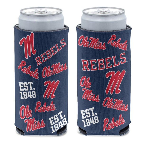 Wholesale-Ole Miss Rebels 12 oz Slim Can Cooler