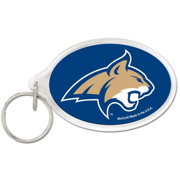 Wholesale-Montana State Bobcats Acrylic Key Ring Carded Oval