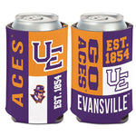 Wholesale-Evansville Purple Aces COLORBLOCK Can Cooler 12 oz.