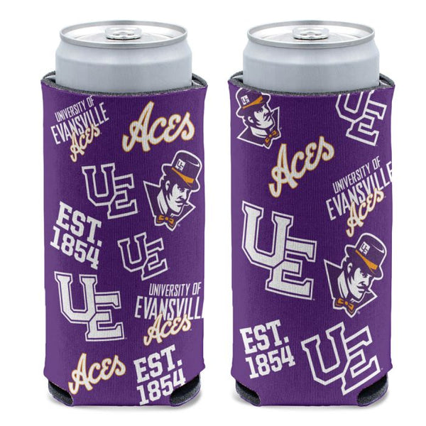 Wholesale-Evansville Purple Aces 12 oz Slim Can Cooler