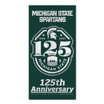 Wholesale-Michigan State Spartans Michigan St 125th Football Anniversary Wood Sign 6x12 3/8" thick