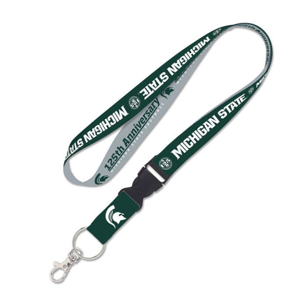 Wholesale-Michigan State Spartans Michigan St 125th Football Anniversary Lanyard w/detachable buckle 1"